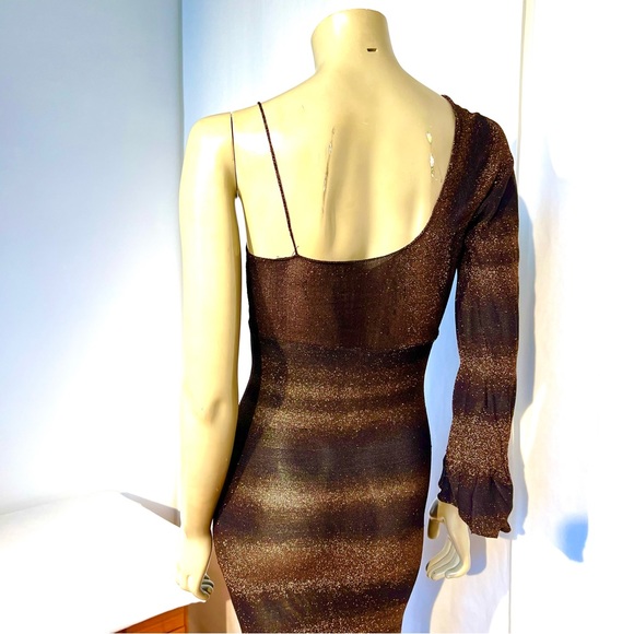 ROMAN KEFLAY VINTAGE BRONZE MAXI DRESS - Picture 7 of 10